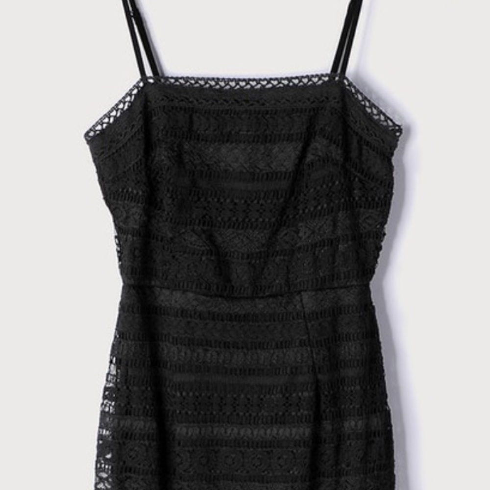 Lulu’s Black Lace Midi Dress - Picture 5 of 6